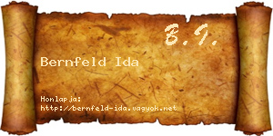 Bernfeld Ida névjegykártya
