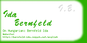 ida bernfeld business card